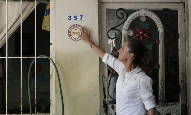 Sheinbaum recorre zonas afectadas por inundaciones en San Luis Potosí