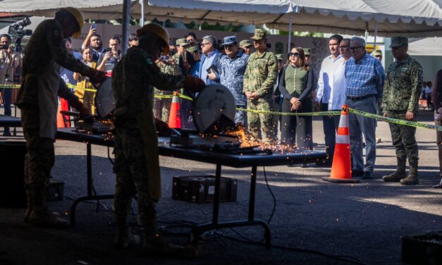 Destruyen más de 920 armas en Sinaloa como parte del programa de Desarme Voluntario