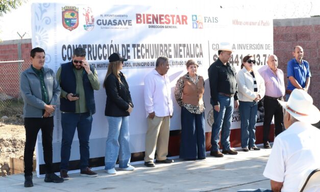 Arranca construcción de techumbre metálica en Huitussito y Anexos con inversión de 2.4 mdp