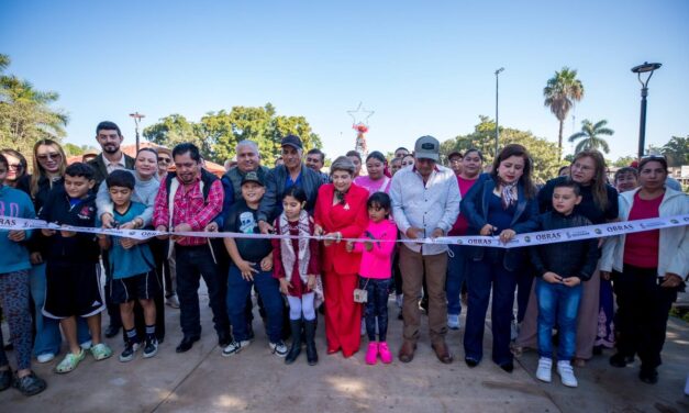 Inaugura alcaldesa parque en El Sacrificio; niñas y niños tendrán una posada especial