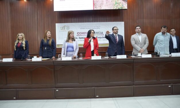 Secretario de Agricultura y Ganadería rinde cuentas ante el Congreso por avances del campo sinaloense