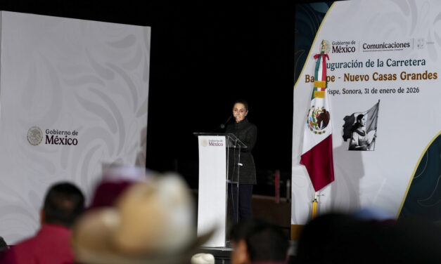 Sheinbaum inaugura carretera Bavispe–Nuevo Casas Grandes y cumple compromiso de conectividad regional