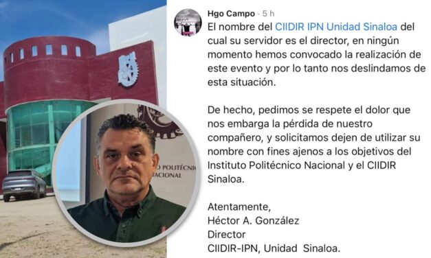 CIIDIR-IPN se deslinda de marcha por caso del socavón y pide respeto al duelo del profesor Píndaro