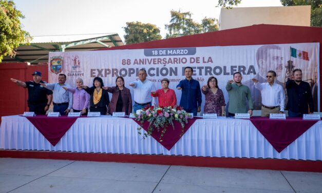 Guasave conmemora el 88 aniversario de la Expropiación Petrolera y celebra 90 años de historia educativa