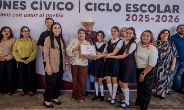 Ayuntamiento de Guasave invierte más de 903 mil pesos en nuevo módulo sanitario para secundaria en Palos Verdes
