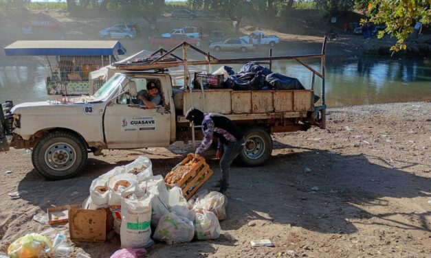 Recolectan más de 5 toneladas de basura en riberas del río Sinaloa durante operativo de Semana Santa