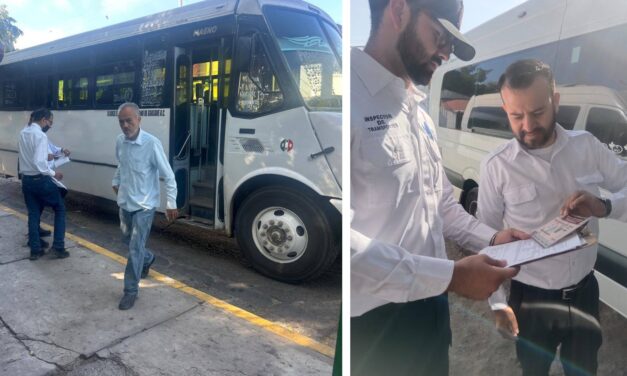 Supervisan transporte urbano en Guasave y detectan fallas en unidades