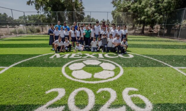 Niñas y niños de Casa Blanca estrenan cancha del Mundial Social 2026