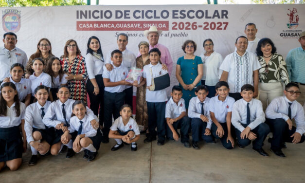 Regresan a clases 44 mil 670 estudiantes en Guasave; alcaldesa inaugura el ciclo escolar