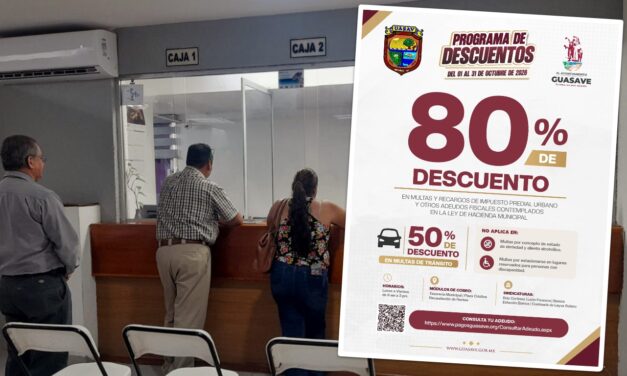 Amplían descuentos en predial y multas de tránsito durante octubre