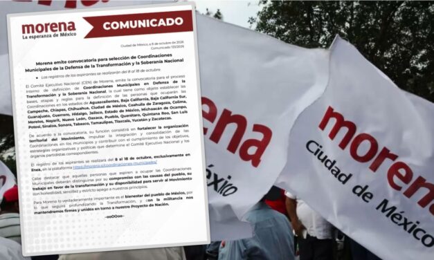Morena abre registro para definir coordinaciones municipales rumbo a 2027